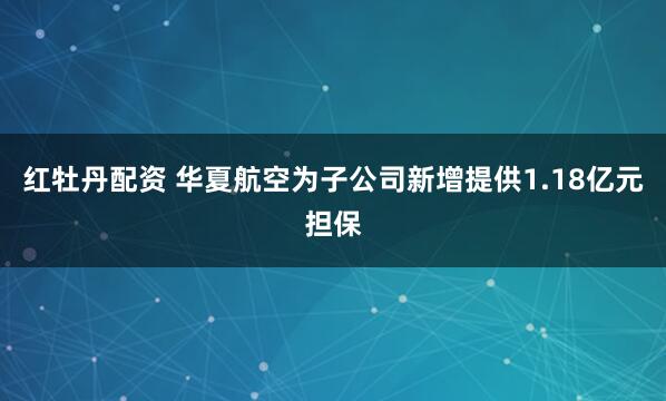 红牡丹配资 华夏航空为子公司新增提供1.18亿元担保