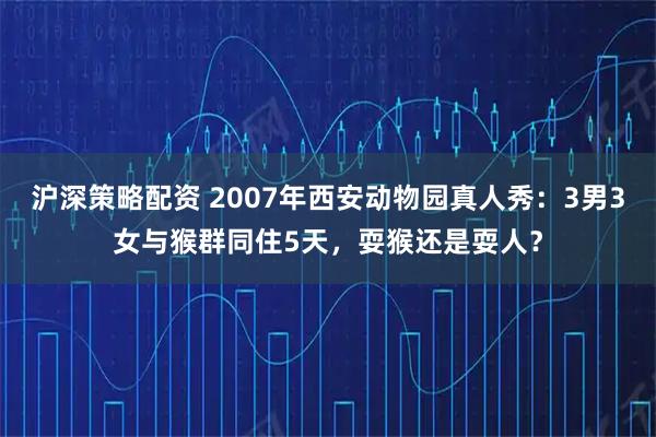 沪深策略配资 2007年西安动物园真人秀：3男3女与猴群同住5天，耍猴还是耍人？